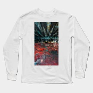 crimson city mapping in jungle collage ecopop Long Sleeve T-Shirt